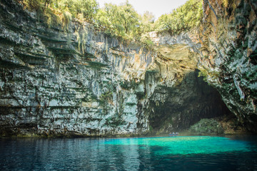 Fototapeta na wymiar Melissani cave in greece