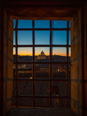 San Pietro through an old roman window