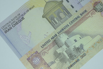 Close up Banknote and Currency Bills and Coins