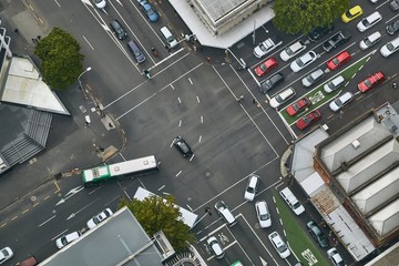 Urban traffic from above - 175816362