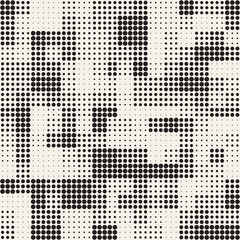 Fototapeta premium Modern Stylish Halftone Texture. Endless Abstract Background With Random Circles. Vector Seamless Mosaic Pattern.