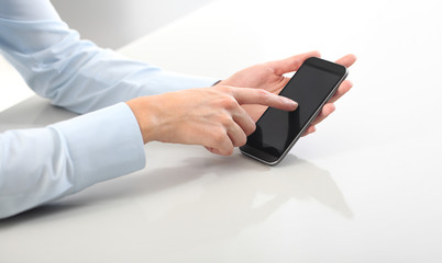 hands with cell phone
