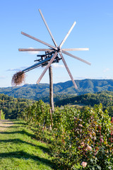Klopotec, authentic traditional windmill slovenian wine road and local attraction unique to Slovenia