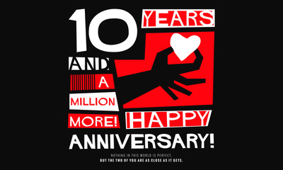 10 Years Happy Anniversary (Vector Illustration Concept Design)