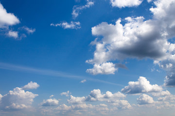 clouds in the blue sky