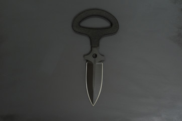Knife for military special purpose. Knife with a double sharpening of the blade.