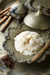 Rice pidding with cinnamon