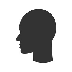 Human's head glyph icon