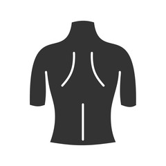 Woman's back glyph icon