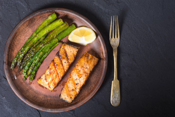 Fillet of grilled salmon