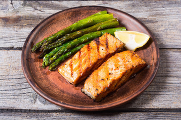 Fillet of grilled salmon