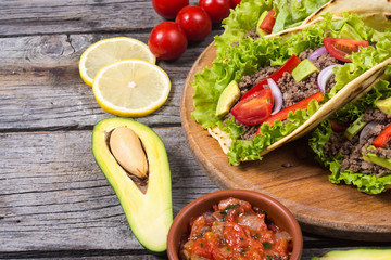 Traditional mexican tacos
