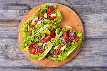 Traditional mexican tacos