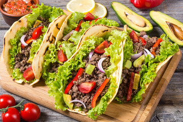 Traditional mexican tacos