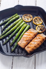 Fillet of grilled salmon
