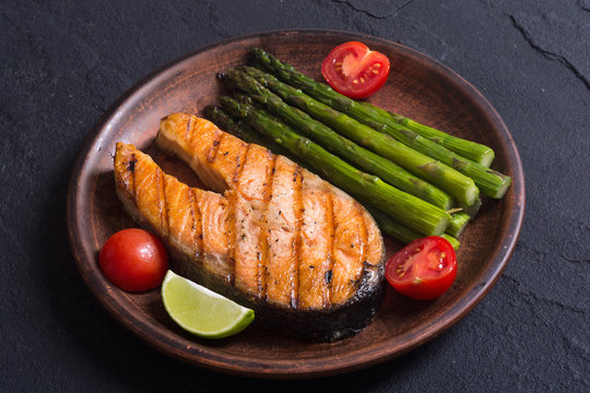 Fillet of grilled salmon