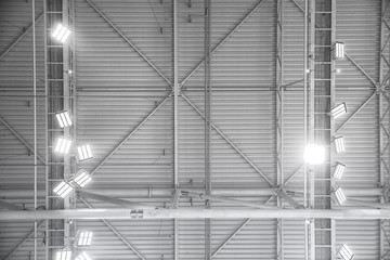 Metal roof interiors structure of building