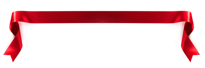 Fabric red ribbon