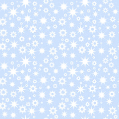 Snowflakes Seamless Pattern Winter Ornament Background Concept Vector Illustration