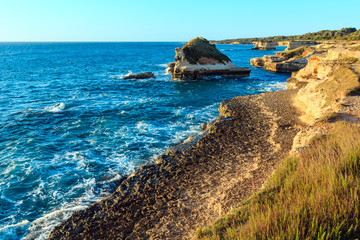 Sunrise Grotta dello Mbruficu, Salento sea coast, Italy