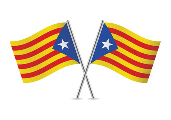 Catalonia flags.Vector illustration.