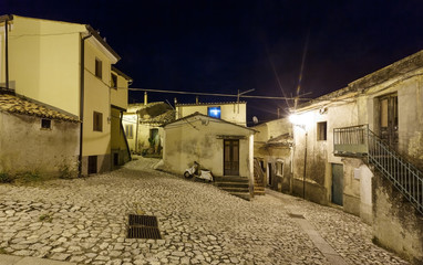 Night Stilo village, Calabria, Italy.