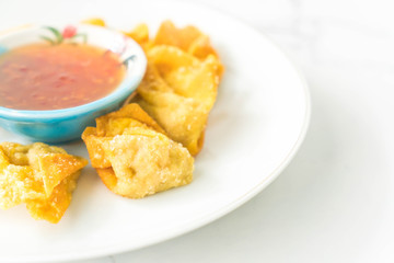 crispy fried pork dumplings