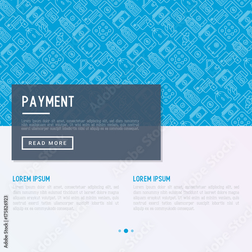 Payment Concept With Thin Line Icons Related To Credit Card Money Payment Concept With Thin Line Icons Related To Credit Card Money Flow Saving