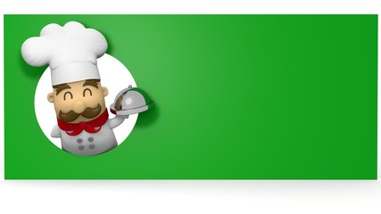 Cocinero chef ficha color - 175828322