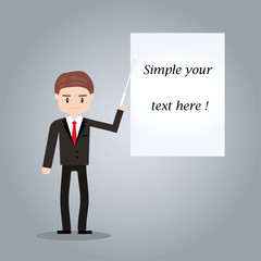 Business man in Suit cartoon  character