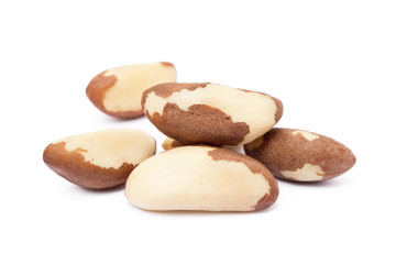 Para nuts isolated on a white background