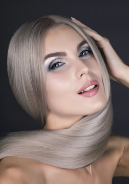 Portrait of a perfect blonde ledy