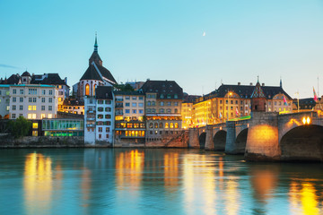 Basel cityscape in Switzerland - obrazy, fototapety, plakaty