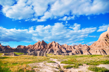Scenic view at Badlands National Park, South Dakota, USA