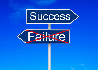 Success vs failure pole sign