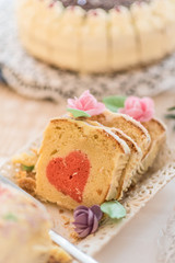 romantisch ländliche Hochzeitstorte und Kuchen 