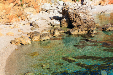 Sea bay in Zingaro Park, Sicily, Italy