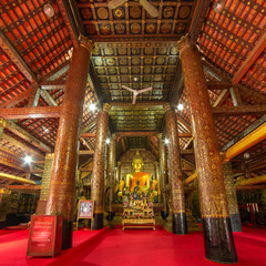 Inside of  Wat Xieng Thong temple, Luang Prabang, Laos