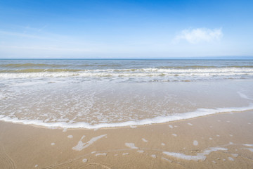 Waves coming in on a Scandinavian beach