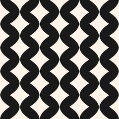 Art deco vector seamless pattern. Monochrome geometric texture. Wavy lines pattern. Diamond pattern. Rhombus background.