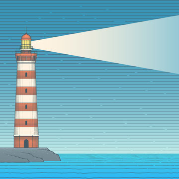 Old vector lighthouse