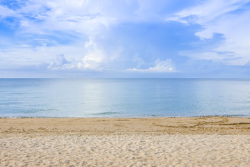 The overcast sky with cloud at sea at Chaolao Tosang Beach Chanthaburi Thailand.