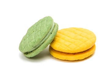 fruit double cookie isolated