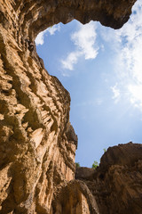 wonderful soil cliff PHA Cho at Mae Wang National Park, Doi Lo district, Chiang Mai Thailand.