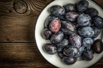Plums from home garden.