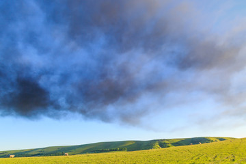 Smoke over the South Downs