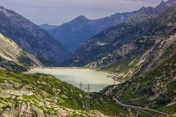 Grimsel pass in Switzerland in Alps