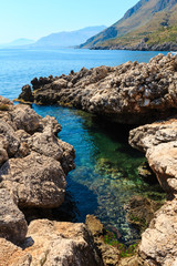 Sea bay in Zingaro Park, Sicily, Italy