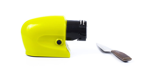 sharpener knife machine on white