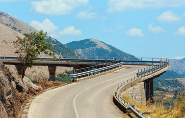 Road to statue of Christ the Redeemer, Maratea, Italy